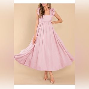 Pink tie back formal dress size S